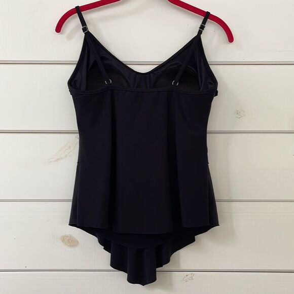 Magicsuit  Rita Wireless Ruffle Tankini Black 6006044 Size 10 - Picture 6 of 11